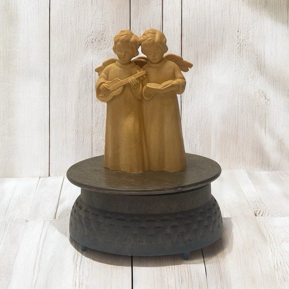 Vintage Angels Music Box Japan Hong Kong Sankyo Christmas